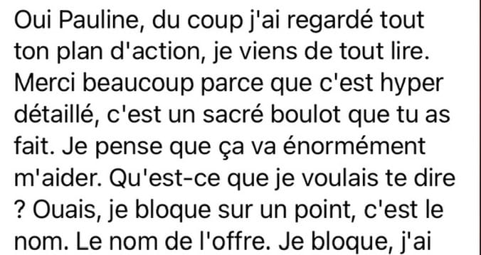 Capture du témoignage de Fiona après sa consultation privée