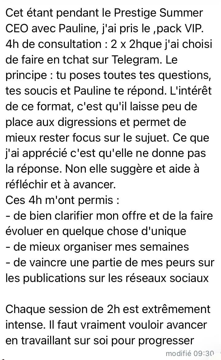 Capture du témoignage de Armandine après sa consultation privée